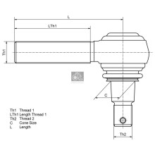 Steering Drag Link Angled Ball Joint DIESEL TECHNIC 2.53431 21448350 DIESEL TECHNIC