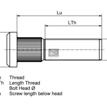 Wheel Stud DIESEL TECHNIC 2.65094 OE Ref 20515519