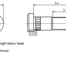 Wheel Stud DIESEL TECHNIC 3.61110 OE Ref 81455010129 DIESEL TECHNIC
