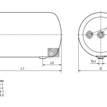 Air Tank DIESEL TECHNIC 3.70113 OE Ref 81514010228 DIESEL TECHNIC