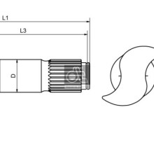 Drum Brake Shaft DIESEL TECHNIC 4.64844 OE Ref 9424230136 DIESEL TECHNIC
