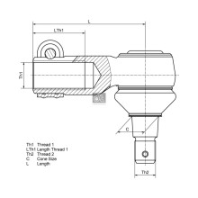 Steering Drag Link Angled Ball Joint DIESEL TECHNIC 4.66479 2E0498104 DIESEL TECHNIC
