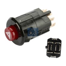 Hazard Warning Light Switch DIESEL TECHNIC 4.90719 OE Ref 0045450224 DIESEL TECHNIC