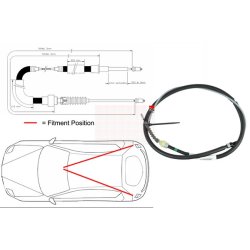 Handbrake Cable Pull FAI FBC0006 OE Ref 1J0609721H FAI