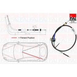 Handbrake Cable Pull FAI FBC0007 OE Ref 34411514215