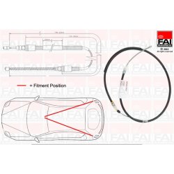 Handbrake Cable Pull FAI FBC0011 OE Ref 4745J1