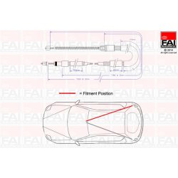Handbrake Cable Pull FAI FBC0015 OE Ref 4745J9
