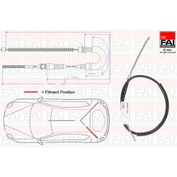 Handbrake Cable Pull FAI FBC0019 OE Ref 4745F2