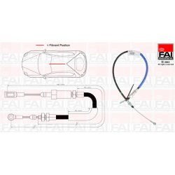 Handbrake Cable Pull FAI FBC0021 OE Ref 4745V6