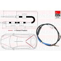 Handbrake Cable Pull FAI FBC0037 OE Ref 1221742 FAI