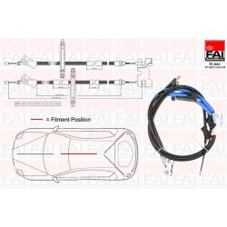 Handbrake Cable Pull FAI FBC0039 OE Ref 1097285