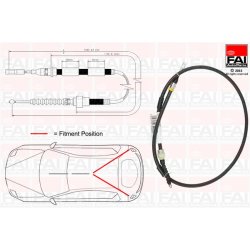Handbrake Cable Pull FAI FBC0042 OE Ref 7201624