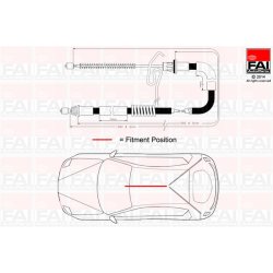 Handbrake Cable Pull FAI FBC0043 OE Ref 4041447