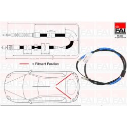 Handbrake Cable Pull FAI FBC0047 OE Ref 1116841