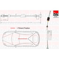 Handbrake Cable Pull FAI FBC0056 OE Ref 1079068