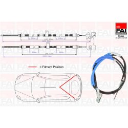 Handbrake Cable Pull FAI FBC0058 OE Ref 1035693 FAI