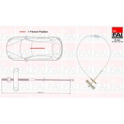 Handbrake Cable Pull FAI FBC0065 OE Ref 4060871 FAI