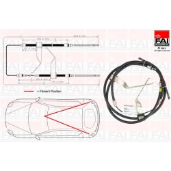 Handbrake Cable Pull FAI FBC0073 OE Ref 6658706 FAI