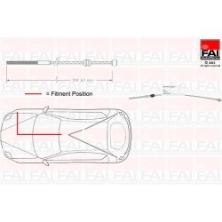 Handbrake Cable Pull FAI FBC0076 OE Ref 9127187