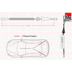 Handbrake Cable Pull FAI FBC0078 OE Ref 93170228 FAI