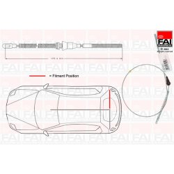 Handbrake Cable Pull FAI FBC0081 OE Ref 522642