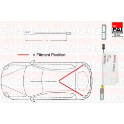 Handbrake Cable Pull FAI FBC0082 OE Ref 90496487