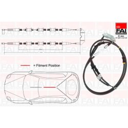 Handbrake Cable Pull FAI FBC0087 OE Ref 522412