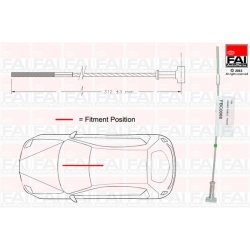 Handbrake Cable Pull FAI FBC0088 OE Ref 522551