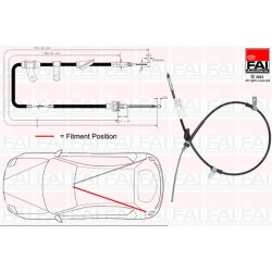 Handbrake Cable Pull FAI FBC0102 OE Ref SPB101311