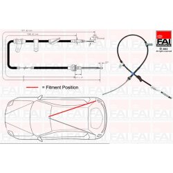 Handbrake Cable Pull FAI FBC0103 OE Ref SPB101301