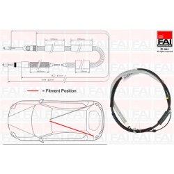 Handbrake Cable Pull FAI FBC0116 OE Ref 4745A1 FAI