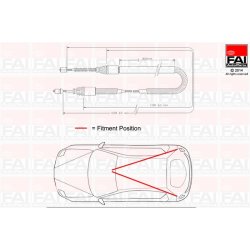 Handbrake Cable Pull FAI FBC0117 OE Ref 4745N4
