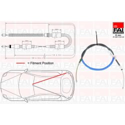 Handbrake Cable Pull FAI FBC0124 OE Ref 474564
