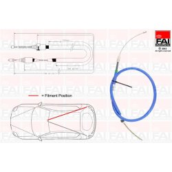 Handbrake Cable Pull FAI FBC0143 OE Ref 8200087981 FAI
