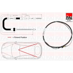 Handbrake Cable Pull FAI FBC0149 OE Ref 6N0609721K FAI