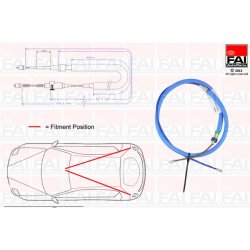 Handbrake Cable Pull FAI FBC0150 OE Ref 6Q0609721D