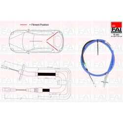 Handbrake Cable Pull FAI FBC0164 OE Ref 2D0609721 FAI