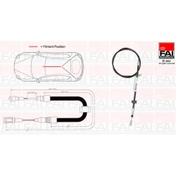 Handbrake Cable Pull FAI FBC0165 OE Ref 2D0609701B