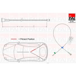 Handbrake Cable Pull FAI FBC0173 OE Ref 90576454 FAI
