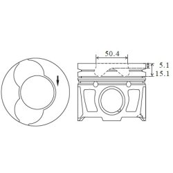 Piston FAI PK25-000 OE Ref 0628W8
