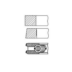Piston Ring Kit FAI PR253-000 OE Ref 1626728180