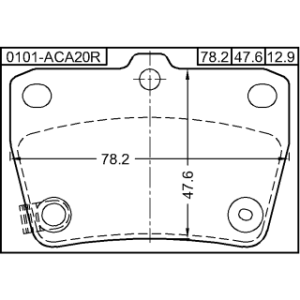 Kit de plaquettes de frein arrière FEBEST 0101-ACA20R pour TOYOTA RAV4 FEBEST
