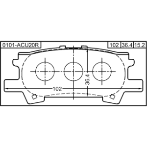 Kit de plaquettes de frein arrière FEBEST 0101-ACU20R pour LEXUS RX FEBEST