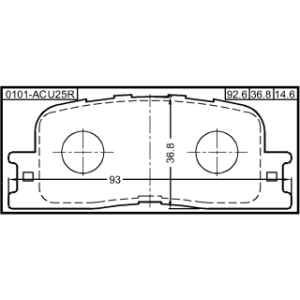 Kit de plaquettes de frein arrière FEBEST 0101-ACU25R pour TOYOTA, LEXUS 04466-33090 FEBEST
