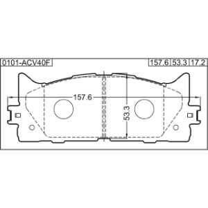 Kit de plaquettes de frein avant FEBEST 0101-ACV40F pour TOYOTA, LEXUS 04465-33440 FEBEST