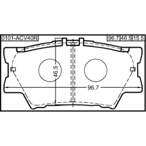Kit de plaquettes de frein arrière FEBEST 0101-ACV40R pour TOYOTA, LEXUS, PONTIAC 04466-33160 FEBEST