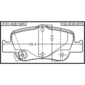 Kit de plaquettes de frein arrière FEBEST 0101-ADE150R pour TOYOTA AURIS, COROLLA FEBEST