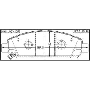 Kit de plaquettes de frein avant FEBEST 0101-AGV10F pour TOYOTA VENZA FEBEST