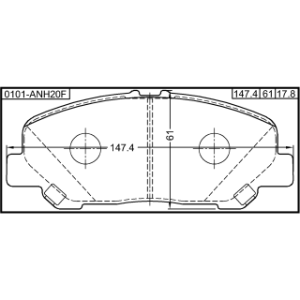 Kit de plaquettes de frein avant FEBEST 0101-ANH20F pour TOYOTA ALPHARD, PREVIA FEBEST