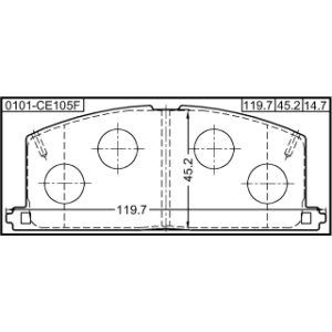 Kit de plaquettes de frein avant FEBEST 0101-CE105F pour TOYOTA 04465-10040 FEBEST